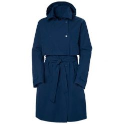 Płaszcz damski Helly Hansen Jane. Niebieskie płaszcze damskie Helly Hansen, xl, bez wzorów, z materiału, bez kaptura. Za 1,103.35 zł.