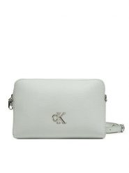 Calvin Klein Jeans Torebka Minimal Monogram Camera Bag 20 LV04K3162G Szary. Szare listonoszki damskie Calvin Klein Jeans, bez wzorów, z jeansu, bez dodatków. Za 239.99 zł.