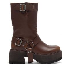 Botki Jenny Fairy. Brązowe botki damskie Jenny Fairy, bez obcasa, na słupku, bez zapięcia. Za 259.99 zł.