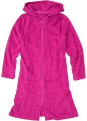 Szlafrok z frotte, bawełna organiczna. Czerwone szlafroki damskie bonprix, bez wzorów, z bawełny. Za 122.99 zł.