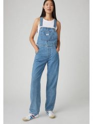 Levi's Ogrodniczki dżinsowe w kolorze błękitnym rozmiar: XS. Niebieskie kombinezony damskie Levi's, s, bez wzorów, z bawełny, bez kołnierzyka, bez ramiączek. Za 248.27 zł.