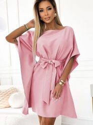 Sukienka Model Sofia 287-32 Dirty Pink - Numoco. Różowe sukienki damskie NUMOCO, bez wzorów, z elastanu, bez ramiączek. Za 236.16 zł.