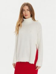 TWINSET Golf 242TT3291 Biały Loose Fit. Białe golfy damskie Twinset, l, bez wzorów, z syntetyku, bez ramiączek. Za 839.99 zł.