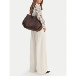 Torebka GINO ROSSI. Brązowe shopper bag Gino Rossi, bez wzorów, bez dodatków. Za 299.99 zł.