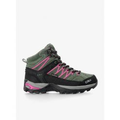 Buty turystyczne damskie CMP Rigel Mid WP. Czarne obuwie trekkingowe damskie CMP, bez zapięcia. W wyprzedaży za 399.99 zł.