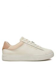 Tommy Hilfiger Sneakersy Essential Court FW0FW08320 Beżowy. Brązowe obuwie sportowe damskie Tommy Hilfiger, ze skóry, bez zapięcia. Za 279.99 zł.