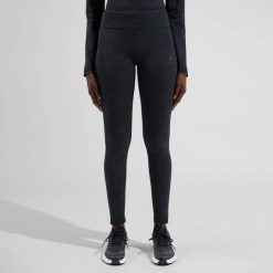 Legginsy do biegania damskie Odlo ZEROWEIGHT PRINT REFLECTIVE. Czarne legginsy damskie ODLO, m, bez wzorów, z elastanu. Za 499.99 zł.