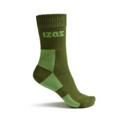 Skarpety trekkingowe termiczne Lincoln z wkładką Lycra i długotrwałym komfortem. Zielone skarpetki damskie Izas, bez wzorów, z lycry. Za 130.39 zł.