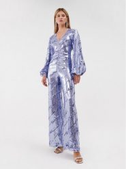 ROTATE Kombinezon Sequins Jumpsuit 1114532846 Fioletowy Regular Fit. Fioletowe sukienki damskie ROTATE, bez wzorów, z syntetyku, bez ramiączek. Za 2,479.00 zł.
