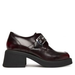 Półbuty Vagabond Shoemakers. Czerwone czółenka damskie Vagabond Shoemakers, bez wzorów, bez obcasa, na obcasie. Za 539.99 zł.