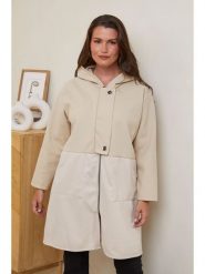 Curvy Lady Płaszcz przejściowy w kolorze beżowym rozmiar: 48/50. Brązowe płaszcze damskie Curvy Lady, bez wzorów, bez kaptura. Za 127.35 zł.