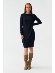 TATUUM Sukienka dzianinowa w kolorze czarnym rozmiar: S. Czarne sukienki damskie TATUUM, bez wzorów, z dzianiny, bez ramiączek. Za 74.46 zł.