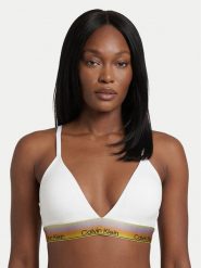Calvin Klein Biustonosz bezfiszbinowy LV00QF8865 Biały. Białe biustonosze Calvin Klein, bez wzorów, z bawełny. Za 179.99 zł.
