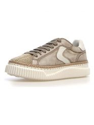 Voile Blanche Skórzane sneakersy w kolorze beżowym rozmiar: 41. Brązowe obuwie sportowe damskie Voile Blanche, z materiału, bez zapięcia. Za 461.21 zł.