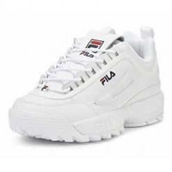 Buty do chodzenia damskie Fila Disruptor II Premium. Białe obuwie sportowe damskie Fila, z materiału, bez zapięcia, trekkingowe. Za 394.00 zł.