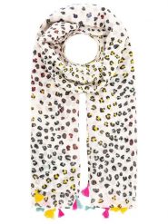 Zwillingsherz Szal "Dots & Tassels" w kolorze kremowym ze wzorem - 180 x 90 cm rozmiar: onesize. Brązowe szaliki damskie Zwillingsherz, bez wzorów, z materiału. Za 90.95 zł.