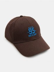 Bawełniana czapka z daszkiem - brązowy. Brązowe czapki z daszkiem damskie Sinsay, bez wzorów, z bawełny. Za 19.99 zł.