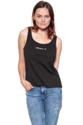 WRANGLER T SHIRT DAMSKI TANK BLACK W7387EV01 112131060. Czarne t-shirty damskie Wrangler, xs, bez wzorów, bez kołnierzyka. W wyprzedaży za 39.99 zł.