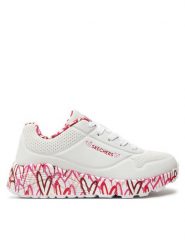 Skechers Sneakersy Uno Lite Lovely Luv 314976L/WRPK Biały. Białe buty sportowe dziewczęce Skechers, ze skóry, bez zapięcia. Za 189.99 zł.