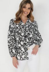 Czarna Koszula Amathastis. Czarne koszule damskie Born2be, l, z aplikacjami, z jeansu, eleganckie, bez kołnierzyka, bez ramiączek. Za 29.99 zł.