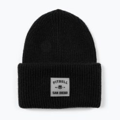 Czapka zimowa Pitbull Beanie Love PB. Czarne czapki damskie PITBULL, na zimę, bez wzorów, z materiału. Za 62.99 zł.