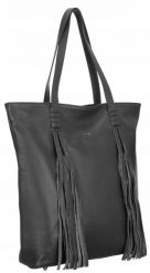 Shopperka skórzana boho Rovicky TWR-164 szara. Szare torebki klasyczne damskie ROVICKY, ze skóry, bez dodatków. Za 337.00 zł.