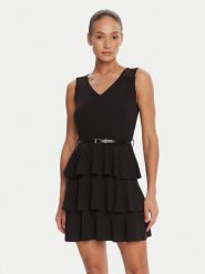 Rinascimento Sukienka koktajlowa CFC0126150003 Czarny Regular Fit. Czarne sukienki damskie Rinascimento, bez wzorów, z syntetyku, wizytowe, bez ramiączek. Za 409.99 zł.