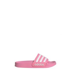 Klapki Adilette Shower. Białe klapki damskie Adidas, bez wzorów, bez obcasa, bez zapięcia. Za 109.00 zł.