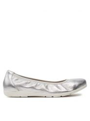 Caprice Baleriny 9-22150-42 Srebrny. Szare balerinki damskie Caprice, bez wzorów, ze skóry. Za 150.99 zł.