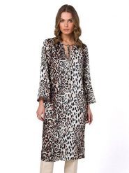 Stylove Sukienka w kolorze kremowym rozmiar: S. Brązowe sukienki damskie Stylove, bez wzorów, bez ramiączek. Za 72.99 zł.