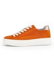Gabor Skórzane sneakersy w kolorze pomarańczowym rozmiar: 40,5. Pomarańczowe obuwie sportowe damskie Gabor, bez zapięcia. Za 184.89 zł.