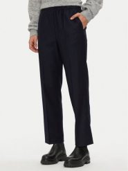 Weekend Max Mara Spodnie materiałowe Hateley 2425136052 Granatowy Regular Fit. Niebieskie spodnie materiałowe damskie Weekend Max Mara, bez wzorów, z materiału. Za 829.99 zł.