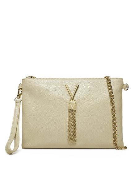 Valentino Torebka Divina VBS1R419G Beżowy. Brązowe torebki wieczorowe damskie Valentino, bez wzorów, ze skóry, bez dodatków. Za 169.99 zł.