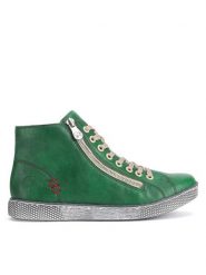 Rieker Trampki Z1221-53 Zielony. Zielone trampki damskie Rieker, bez wzorów, ze skóry, bez zapięcia. Za 287.00 zł.