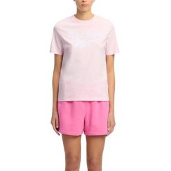 Koszulka Reebok Identity Big Logo Tee. Czerwone koszulki damskie Reebok, bez wzorów, bez kołnierzyka, bez ramiączek. Za 69.99 zł.