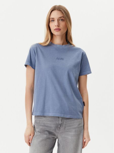 Napapijri T-Shirt S-Azure NP0A4IG3 Niebieski Regular Fit. Niebieskie t-shirty damskie Napapijri, l, bez wzorów, z bawełny, bez kołnierzyka. Za 139.99 zł.