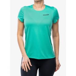 Koszulka biegowa damska Inov-8 Performance Short Sleeve. Zielone koszulki sportowe damskie Inov-8, bez wzorów, bez ramiączek. Za 140.99 zł.