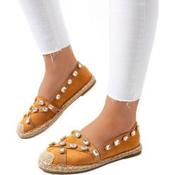 Brązowe espadryle Chanou. Brązowe espadryle damskie bez wzorów, ze skóry ekologicznej, bez obcasa. Za 71.87 zł.