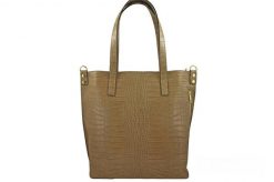 Shopperka skórzana BARBERINI'S beżowa 965-2. Brązowe shopper bag Barberinis, bez wzorów, ze skóry, duże, bez dodatków. Za 287.99 zł.