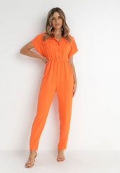 Pomarańczowy Kombinezon Aliker. Brązowe sukienki damskie Born2be, z aplikacjami, eleganckie, bez ramiączek. Za 159.99 zł.