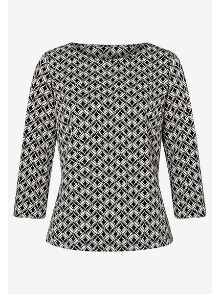 More & More Koszulka w kolorze kremowo-czarnym rozmiar: 40. Brązowe koszulki damskie More & More, bez wzorów, bez kołnierzyka, bez ramiączek. Za 87.45 zł.