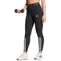 Adidas Techfit Legginsy damskie 7/8, wysoka talia, mocno dopasowane. Czarne legginsy damskie Adidas, uniwersalny, bez wzorów, z materiału. Za 242.75 zł.