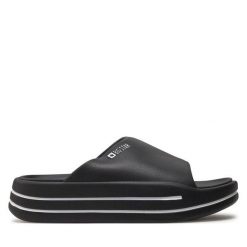 Klapki Big Star Shoes. Czarne klapki damskie BIG STAR SHOES, bez wzorów, bez obcasa, bez zapięcia. Za 99.99 zł.