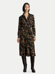 LAUREN RALPH LAUREN Sukienka koszulowa 200P13730001 Czarny A-Line Fit. Czarne sukienki damskie Lauren Ralph Lauren, bez wzorów, z syntetyku, bez ramiączek. Za 1,299.00 zł.