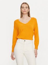 Morgan Sweter 241-MOLLI Pomarańczowy Regular Fit. Brązowe swetry klasyczne damskie Morgan, xs, z bawełny, bez kołnierzyka. Za 229.99 zł.