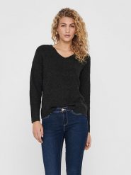 ONLY Sweter w kolorze antracytowym rozmiar: XS. Czarne swetry klasyczne damskie Only, xs, bez kołnierzyka. Za 48.28 zł.