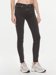 Calvin Klein Jeans Jeansy J20J222448 Czarny Skinny Fit. Czarne rurki damskie Calvin Klein Jeans, bez wzorów, z bawełny. Za 299.99 zł.
