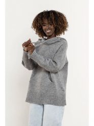 Awama Sweter w kolorze szarym rozmiar: S/M. Szare swetry klasyczne damskie Awama, m, bez kołnierzyka. Za 239.99 zł.