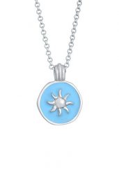 Elli Damska zawieszka moneta symbol słońca z emalią z srebro próby 925 Sterling Silver Naszyjniki 1 ct Damski. Szare naszyjniki damskie Elli, srebrne. Za 211.64 zł.