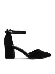 JENNY Czółenka CEO-AMMA WSS20968-01 Czarny. Czarne czółenka damskie Jenny, bez wzorów, z materiału, bez obcasa. Za 119.99 zł.